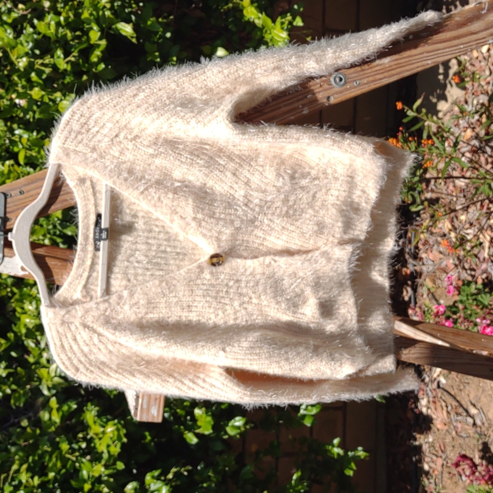 Kadence Fury Cardigan Raglan Sleeve V-Neck Three Button L